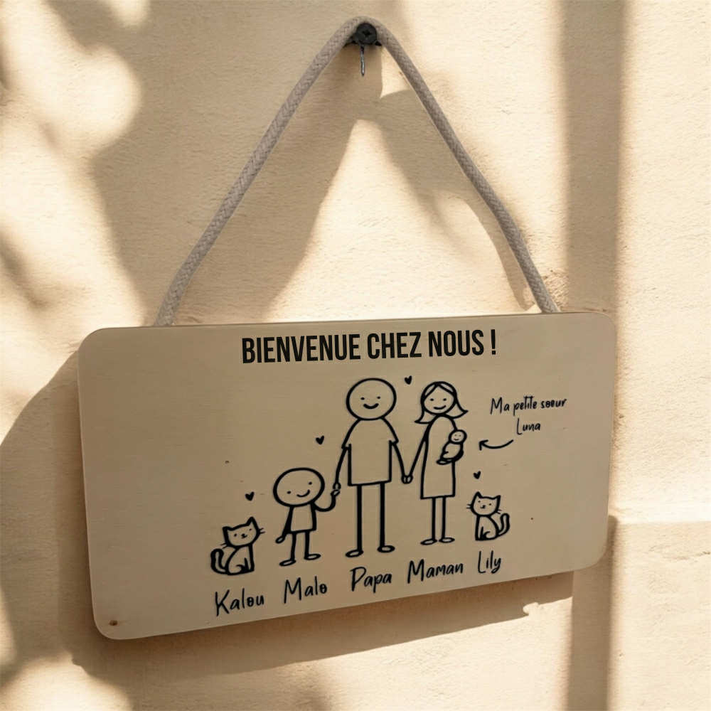 Plaque "Bienvenue chez nous"